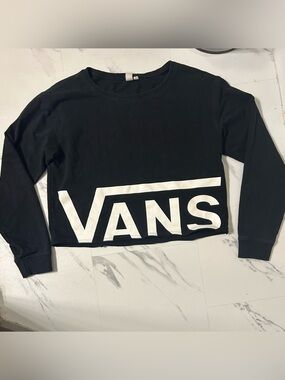 Vans Y2K Black Cropped pullover Sweatshirt (L)